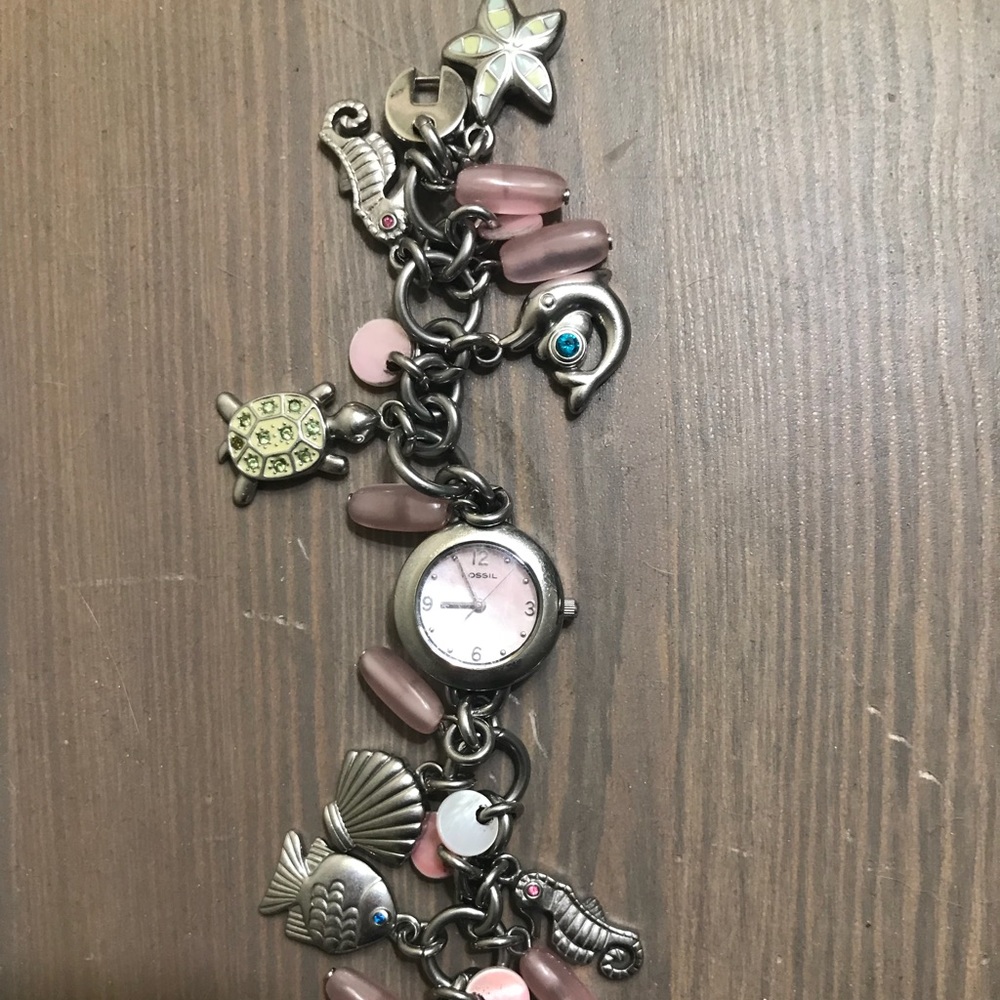 Fossil ladies watch - sea creatures